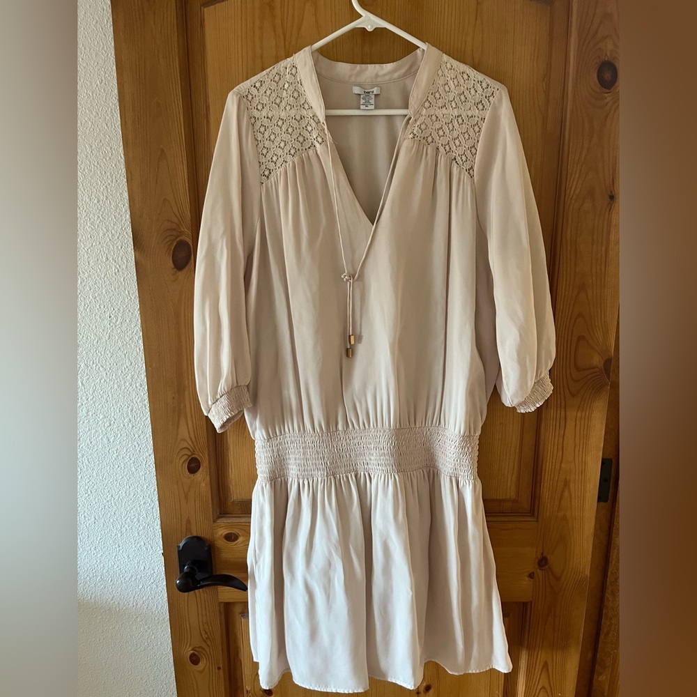 Bar III Beige V-Neck Dress